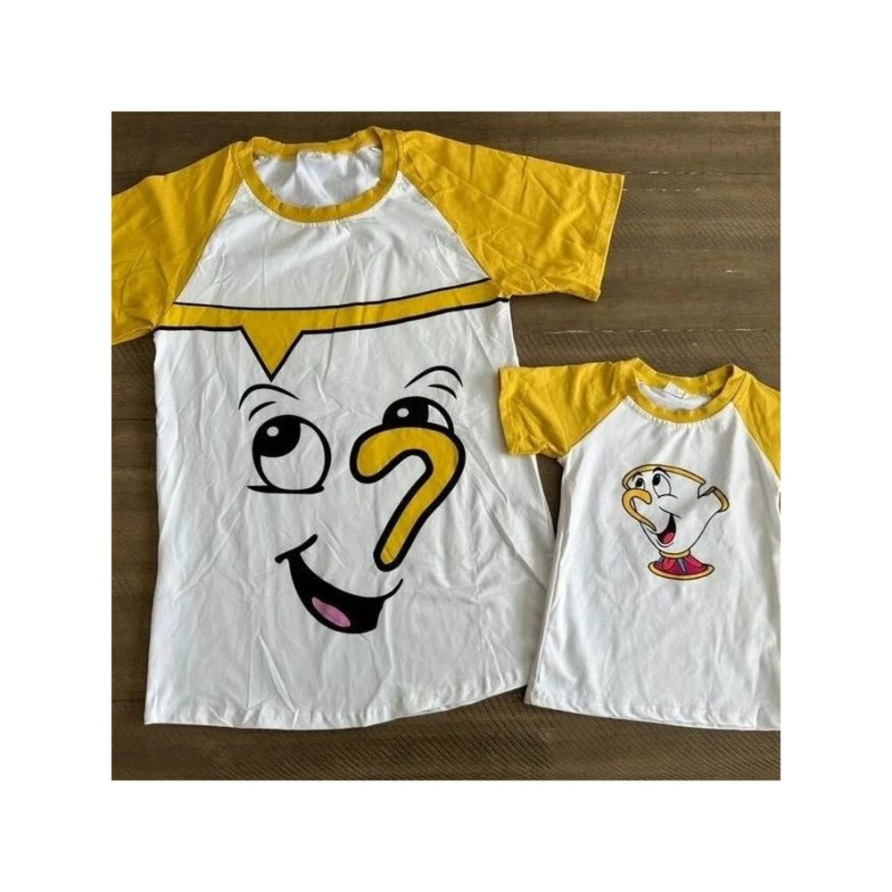 Mrs. Potts & Chip Matching Mom Me Shirts Beauty and the Beast Halloween Costume